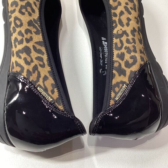 Mephisto Emilie Animal Print Ballet Flats Dark Brown Leather Comfort Size 11 - Picture 13 of 16
